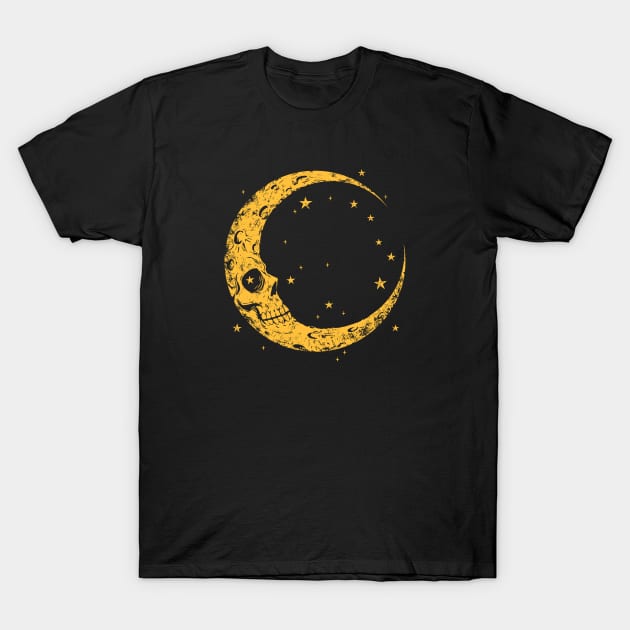 Spooky Skull Moon T-Shirt by Marianne Martin